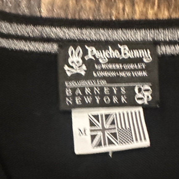 Psycho Bunny Black Cardigan Sweater - 100% merino wool size medium - Picture 2 of 6